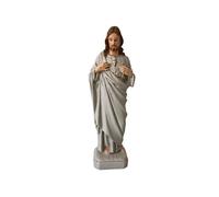 Statuette Jésus Christ Sacré coeur beige Intérieur et extérieur