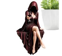 Statuette lisant gothique fantasy sombre Figurine Dame Gothique Sans Visage