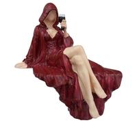 Statuette lisant gothique fantasy sombre Figurine Dame Gothique Sans Visage | Décor Bibliothèque Dark Academia Pour Amateurs De Livres Collectionneurs Étagère Bar Salon Coiffeuse Bureau