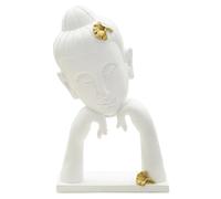 Statuette Mauro Ferretti Buddha-B- Blanc 21,5x13x36 cm