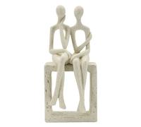 Statuette Mauro Ferretti Coppia Stons Beige 11,5x9x25 cm