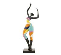 Mauro Ferretti Statuette Donnina Dance Rubic – Résine, femme danseuse multicolore 12,5×10×38 cm