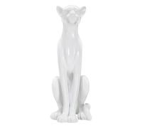 Statuette Mauro Ferretti Leopardo Sit Blanc 27x38x74 cm
