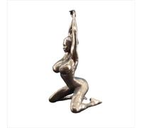 Statuette Miniature en Laiton Noir représentant Une Femme à Genoux, Sculpture de Femme Nue en métal, Figurines de Collection, Art corporel, décoration de Bureau ou de Voiture.