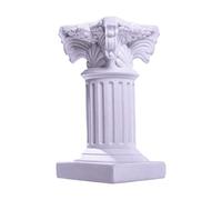 Statuette miniature sur colonne romaine colonne grecque pour table de paysage, blanc, 3,5 x 6,5 cm