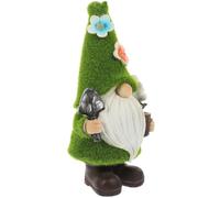 Statuette Nain de Jardin Solaire en Résine Peinte UV | Décor Extérieur Résistant aux Intempéries, Éclairage Automatique au Couchant, pour Massifs, Boutique et Photo