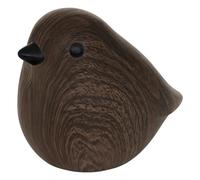 Statuette Oiseau en Dolomite Automne 14cm Tabac
