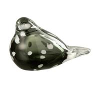 Statuette Oiseau en Verre Gavin 13cm Noir
