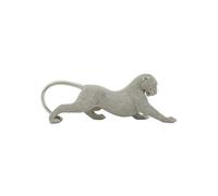 Mauro Ferretti Statuette déco Sparky Panthère en résine argentée 32x9x11 cm