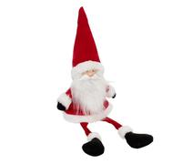 Statuette Père Noël Assis 46cm Rouge