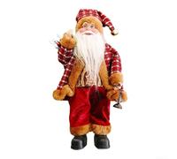 Statuette Père Noël Debout Avec À Décorations Noël | Fabriqué pour en plastique et tissu exposition intérieure extérieure design pour créatif joyeux ambiance festive