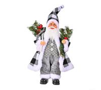 Statuette Père Noël Debout Noël pour durable Plastique Tissu Usage pour | Fabriquée pour en plastique et tissu pour résister à l’usure adaptée à pour intérieur extérieur apporte pour une ambiance