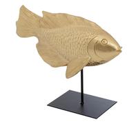 Statuette Poisson en Résine Océane 25cm Doré