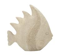 Statuette Poisson en Résine ""Sand"" 25cm Beige