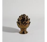 Statuette pomme de pin en porcelaine coloris bronze et marron, H18 cm 12x17.5x12cm Jaune