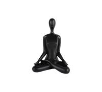 Statuette Present Time Open Lotus Noir 11x21 cm