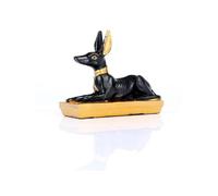 Statuette - PUCKATOR - Anubis - Noir et Or - 10 cm - Résine