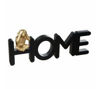 Atmosphera - Mot déco Singe - Bois et résine - Noir - 37-3x16 cm