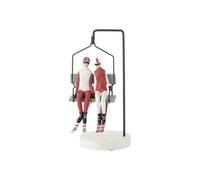 Statuette Télésiège Ski "Couple" 34cm Rouge & Blanc