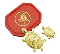 Statuette Tortue Avec Étui en Cuir Petite Décoration de Maison de Richesse