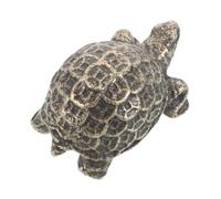 Statuette Tortue Feng Shui en Alliage, Dorée, Décor vintage | Symbole Amulette, Gravure Précise et Finition Réaliste, pour Bureau, Étagère, Manteau, Petit Espace