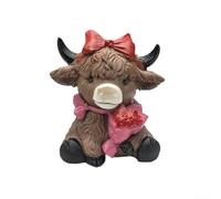 Statuette Vache Couple Résine Décoration pour zen Feng Shui pour porte Bonheur Maison 8.5cm(B)