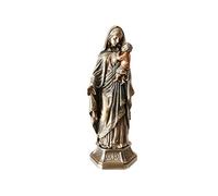Statuette Vierge à l'enfant de couleur bronze