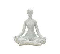 Statuette Yoga Femme Donnina 23cm Argent