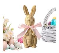 Statuettes De Lapin De Pâques - 15-20 Cm 2026 Nouvelle Statue De Lapin De Table En Résine | Décoration De Table À Manger Pour La Maison De Printemps Brun Clair | Mignon Ornement Conigl