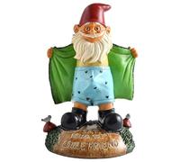 Statuettes de nain de jardin sexy en résine, 15 cm, couleur unie, dites bonjour à mon petit ami, nains coquins réutilisables, pour les amateurs de nains de nain, vert