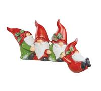 Statuettes gnomes de Noël Sculpture Décorative Nain en Résine | Statuette Gnome à Collectionner pour table festive entrée hall salon séjour intérieur et