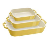 STAUB 1029590 Gratins en céramique 3 pièces Rectangulaire Plat de cuisson Citron