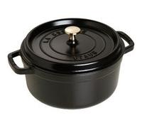 Staub - Cocotte en fonte émaillée D24 cm - 3,79 L - Noir - Induction - Couvercle auto-arrosant