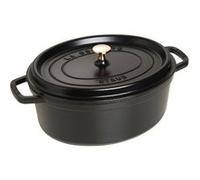 Staub Cocotte ovale La Cocotte 1103325 fonte 6,7 L 33 cm picots sous le couvercle - Noir mat