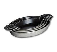 STAUB 1302118 PLAT OVALE EMPILABLE FONTE GRIS GRAPHITE 21 CM Gris G