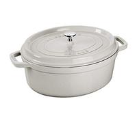 STAUB 40501-422 COCOTTE en Fonte avec Picots Ovale 27 CM Truffe Blanche, Aluminium, Multicolor, Taille Unique