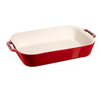 Staub 40511-148-0 Plat De Cuisson 4,4 L Rectangulaire Vitrocéramique Plat De Cuisson Universel Rouge
