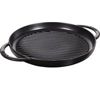 Staub Poêle à griller Pure Staub fonte ronde 30 cm Noir mat