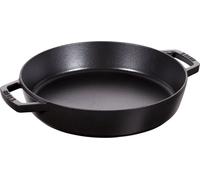 Staub Poêle à frire 40511-725-0 – Fonte, 2 poignées, Ø 26 cm, Noir