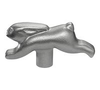 STAUB Accessoire Bouton Animal Lapin, Acier Inoxydable, 6 x 2 x 4 cm, Gris
