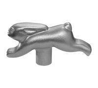 Poignée de couvercle RABBIT, argent, Staub