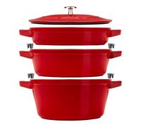 Staub Batterie De Cuisine Rouge 24 Cm