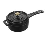 Staub Mini casserolette 1241025 fonte noir mat avec couvercle 10 cm