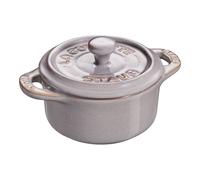 Staub Ceramique Mini Cocotte 10 cm, Rond(e), Gris antique, Céramique