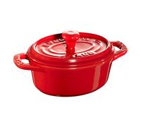 Staub Ceramique Mini Cocotte 11 cm, Ovale, Cerise, Céramique