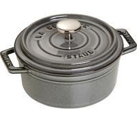 STAUB - Cocotte avec couvercle - 12 cm - 400 ml - ronde - Gris graphite
