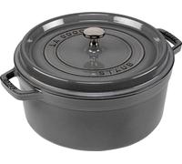 STAUB - Cocotte avec couvercle - 26 cm diametre - 5.25 L - ronde - Gris graphite