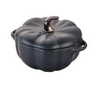 STAUB Cocotte citrouille en grès noir Staub 0.47 L