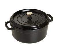 Cocotte en fonte Emaillée Ronde Staub NOIR D24 cm 3,79L