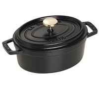 STAUB Cocotte en Fonte Émaillée avec Couvercle, Tous feux dont induction, 1 personne, Ovale, 15 cm, 0,60 L, 1,7 kg, Noir Mat